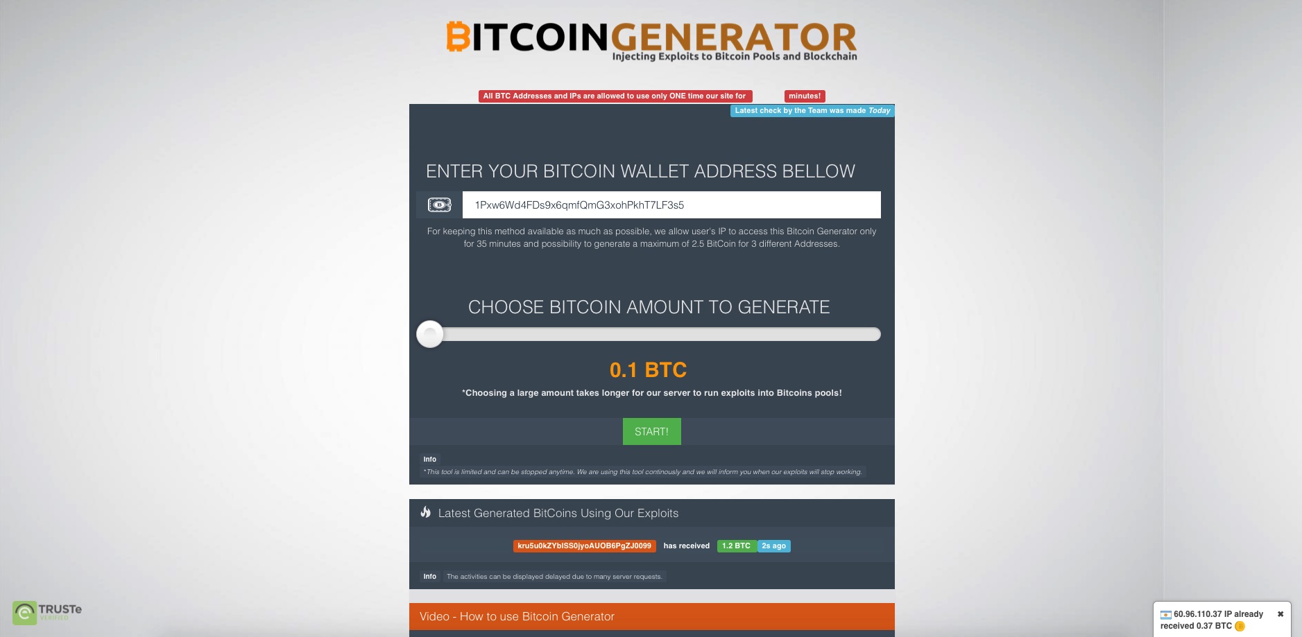 bitcoin exploit generator